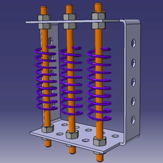 3D CAD Bild Probenhalter und Proben